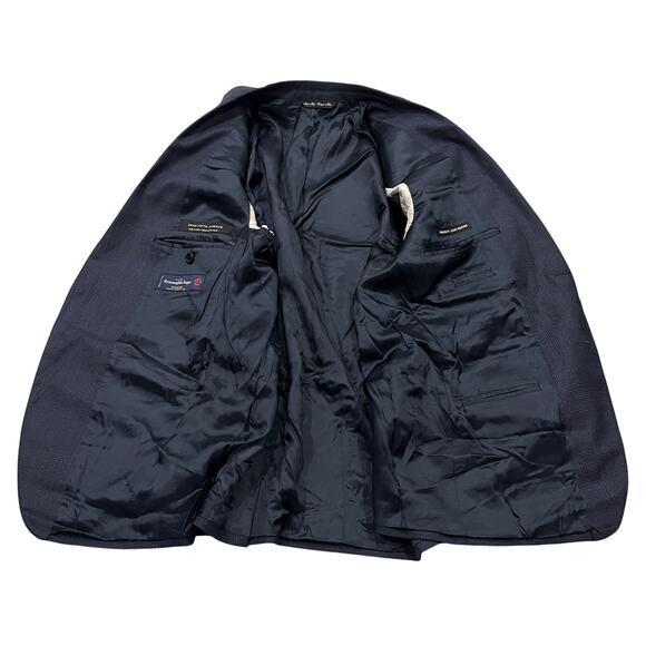 13-35 ERMENEGILDO ZEGNA Men's Superfine Australian Wool Suit Black Size 38 - Picture 3 of 16